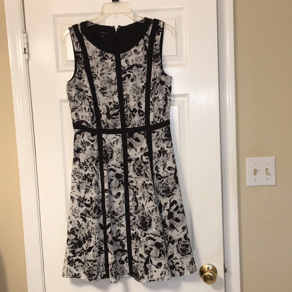 Talbots fit and flare floral dress